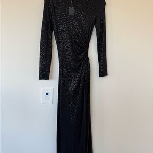 Elegant Black Sequin Dress